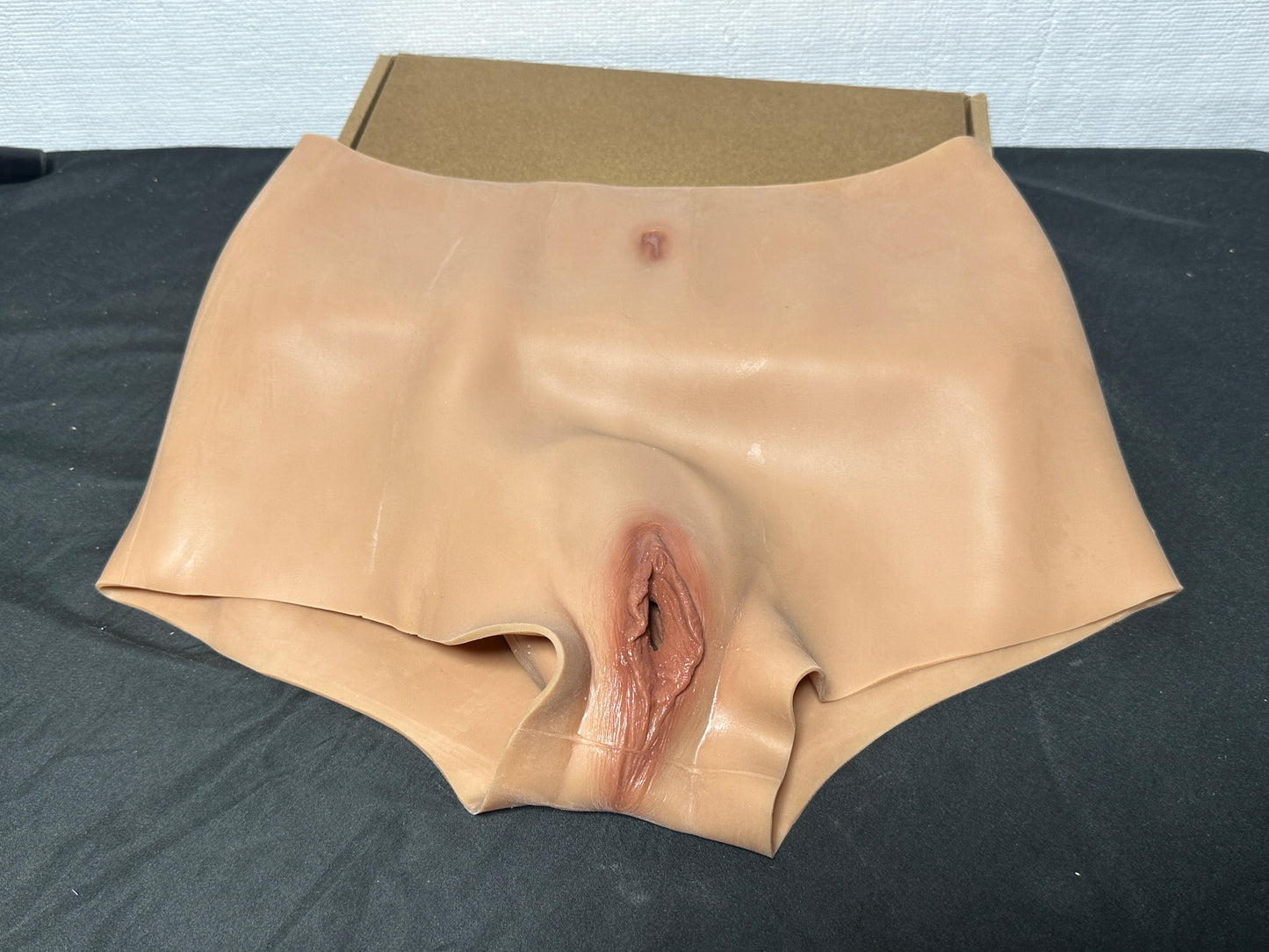 Vagina Boy Shorts Tan Color (One Size) (Very Tan) You put them on and then some guy from Grinder can fuck your fake pussy(#006)