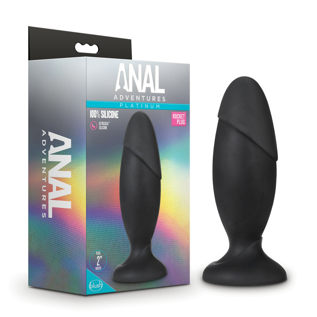 Anal Adventures Platinum Silicone Rocket Plug (2 inch wide, 6 inches insertable)