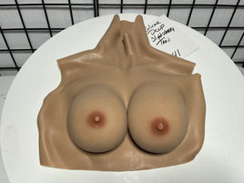 Boobs, Silicone-W , DCup, Tan #41