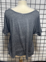Trans Girl "Please Be Nice) Scoop Neck Tri-Blend Top Charcoal (Choose Size)