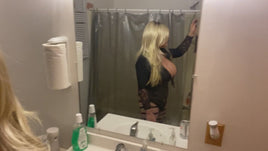 Marina at a Swinger Party Showing her Butt in the Bathroom